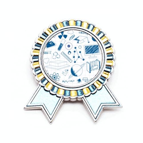 Broche bleue symbole chesterie M métal accessoire mode veste manteau