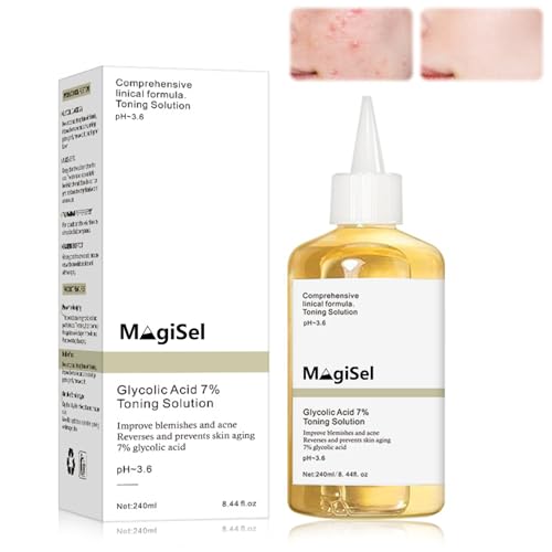 Glycolic Acid 7% Toning Solution, Glycolic Acid,Tónico para Rostro, Acido Glicolico Hidrata, Tóner Acido Glicólico, para Todos Los Tipos de Piel, Cuidado de La Piel, Hidratación y Fortalecimiento