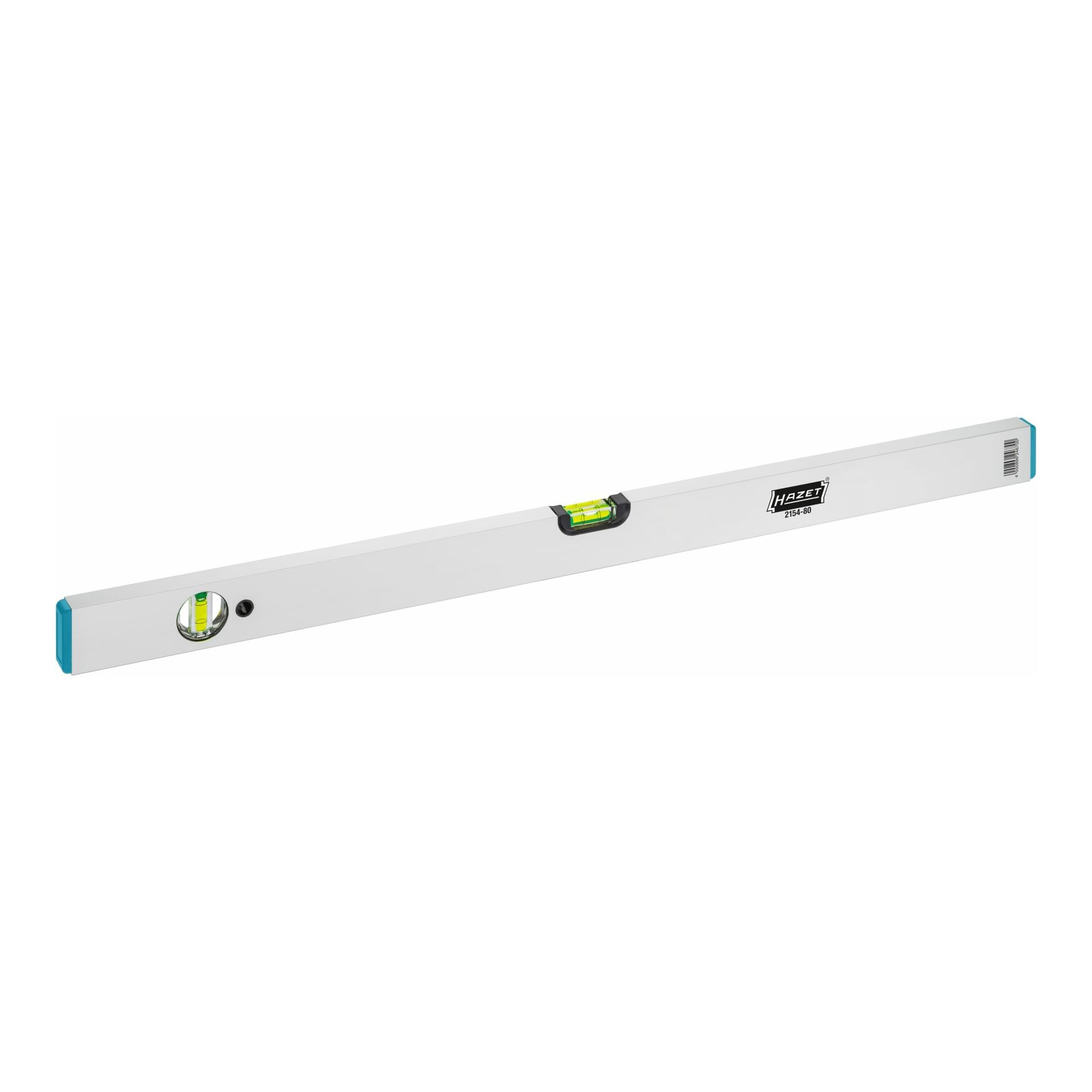 Hazet Livella 2154-80 | Livella Anodizzata, Lunghezza 80 Cm con Foro E Alta Precisione di Misurazione, Fiale In Vetro Acrilico Antirottura, Garanzia di 30 Anni a Prova di Perdite