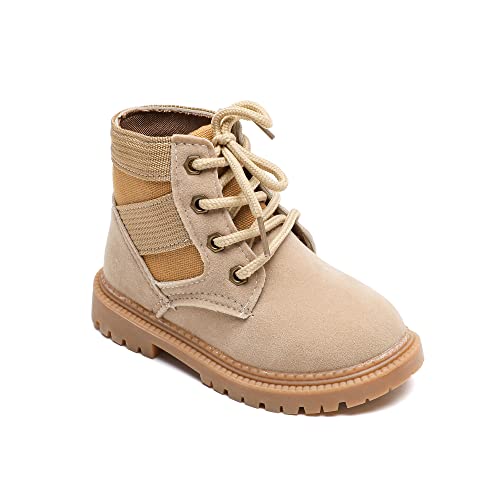 Komfyea Toddler Boys Girls Hiking Boots Classic Lace Up Ankle Outdoor Boots #TOP2