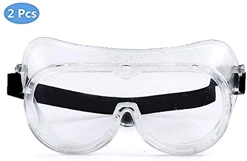 Preisvergleich Produktbild Transparent Face Shield 2ST Industrial Hygiene-Schutzbrille Transparent Protective Schutzbrille Masken-Schild zu verhindern Pollen Tropfen Transparent Kunststoff Draussen (Color : Goggle)