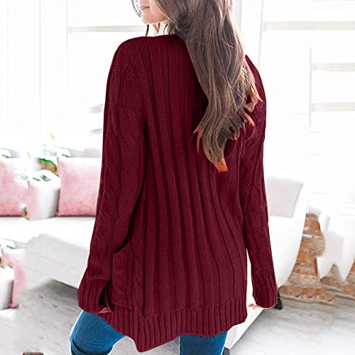 Cardigan Sweater for Women Open Front Button Sweaters with Pockets Long Sleeve Button Down Cardigans Sweaters3