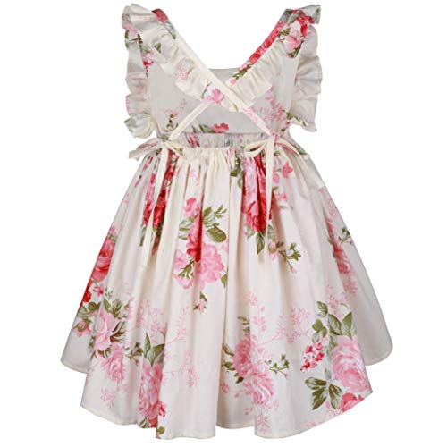 Somlatrecy Girls Floral Dress Toddler Tea Party Dress Little Girl Birthday Dress2