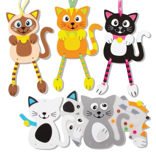 Baker Ross Kit De 8 Aimants Singes à Personnaliser – Mousse Autocollante, Yeux Mobiles, Activité Créative Pour Enfants, Déco Ou Jeu