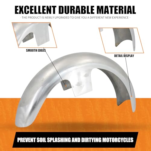 Image of 21-Inch Front Fender Fit for Harley Touring 1996-2023 | Unpainted Front Mudguard for 120 /R19 Tires, Fits Road King, Road Glide, Street Glide, Electra Glide and Custom Baggers