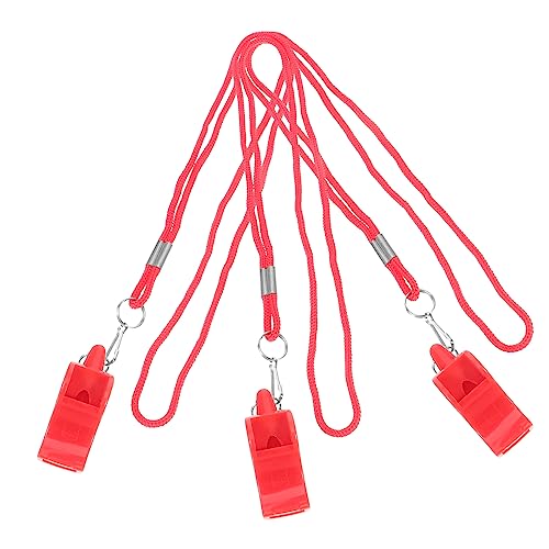 VANZACK 3Pcs Loud Survival Whistle with Lanyard Portable Emergency Whistles for Outdoor Activities Referee Use and Camping Durable Construction Easy to Carry
