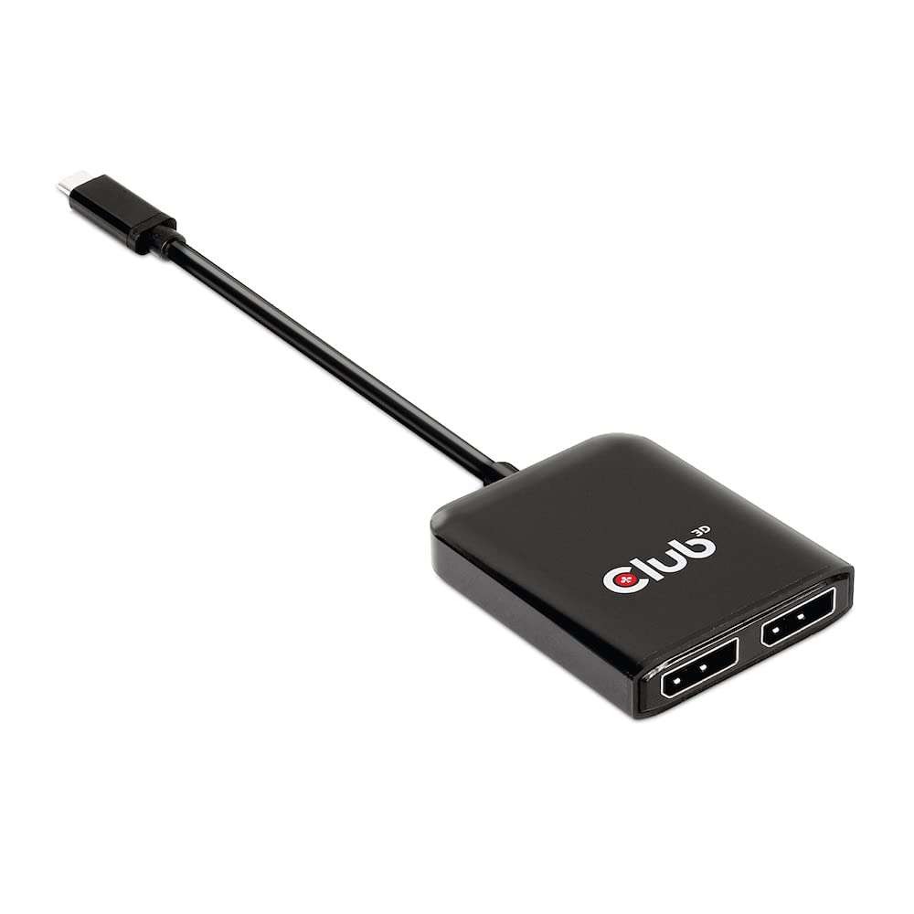 Club 3D Multi Stream Transporter (MST) Hub USB3.2 Gen2 Type-C to DisplayPort™ Dual Monitor 4K60Hz M/B