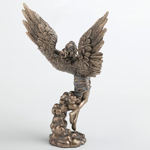 Estatua de Icarus en resina con acabado bronce miniatura 4