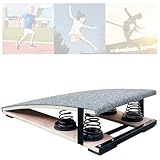 CIHOACIR Gymnastics Springboard for Kids and Teens, Sturdy Wood Frame, High-Rebound Springs, Non-Slip Felt Surface, Vault Training Board, Easy Storage, No Installation (Grey, Upgrade Model)