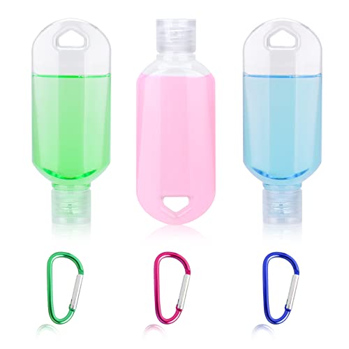 Chyaya Travel Bottle Set,Refillable Travel Bottles With Clip Clear Plastic Travel Liquid Containers Ideal For Shampoo Cosmetic Lotion Body Wash Makeup School/Work/Travel 60ml (3pc)