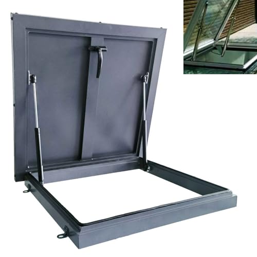 Panel de acceso industrial de 65x65 cm con mango de interruptor y diseño pesado para comercios