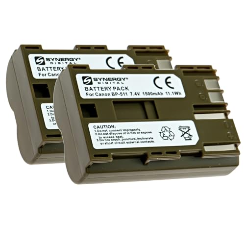 Synergy Digital Camera Batteries for Canon EOS 50D (2 Pack)