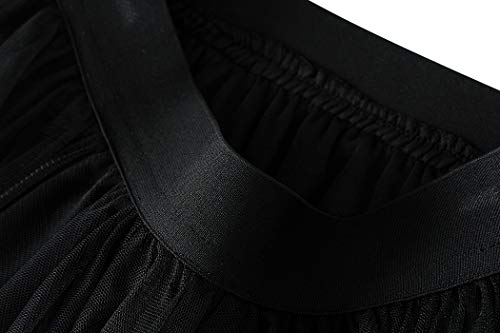 Geagodelia Tule rok dames meisjes elegant zacht knielang / lange zomerrok vintage tutu ruches tule rok one size 36/38/40 F-47737 - Image 6