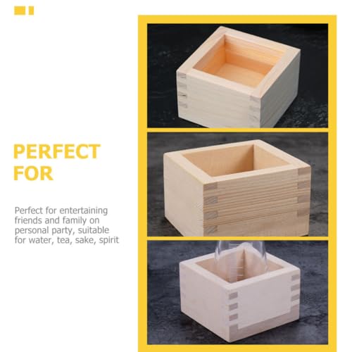 Juego de copas de sake Sosoport de vidrio con caja de madera 4