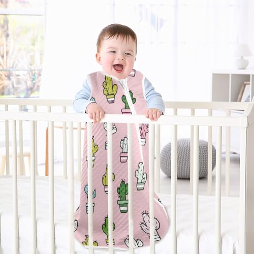Image of vvfelixl Bright Funny Dinosaurs Baby Sleeping Bag Sleep Sack,Baby Wearable Blanket Sleep Suit for 0-6 Months