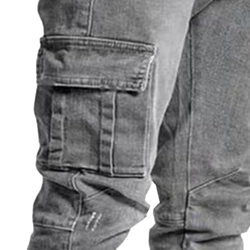 Men's Fashion All Match Hip Hop Tapered Slim Denim Ripped Motorcycle Biker Jeans Ripped Punk Goth Zipper Jeans3