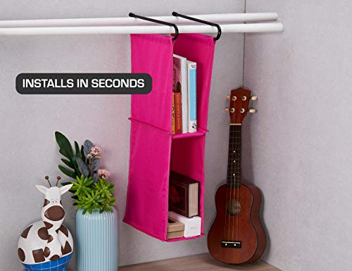 Lockermate Hanging Fabric Locker Shelf, Durable And Removable, Pink #TOP6