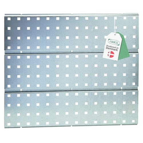 raaco Panel Perforado Galvanizado 52 x 44 cm, 75 kg Capacidad, Si...