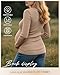 Sweetyweee 4 Pack Womens Maternity Shirts Ribbed Knit Long Sleeve Pregnancy Tops Casual Crew Neck Basic Tunic Shirts(Apricot, Khaki, Coffee, Black,Large)