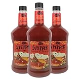 Master of Mixes 5 Pepper Extra Spicy Bloody Mary Drink Mix, Ready To Use, 1.75 Liter Bottle (59.2 Fl Oz), Pack of 3