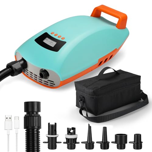 Swonder Seawolf 20 PSI Battery Powered Paddle Board Pump, 9000mAh, Dual Stage, Active Cooling...