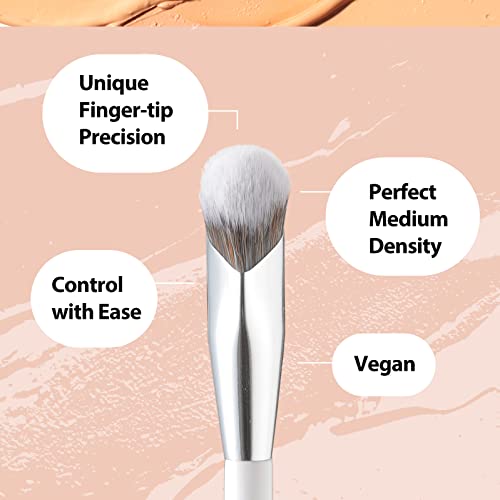 Concealer Brush, Under Eye Makeup Small Angled Precision Face Blending Brush, Eye Liquid Cream Foundation Concealer For Dark Circles, Make Up Nose Contour Applicator Vegan Brochas De Maquillaje Profesional #TOP3