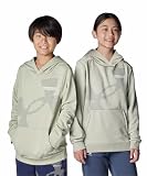 [アンダーアーマー] UA TECH TERRY SUPER BIG LOGO HOODIE 6007817(289) カーキベース ミッドナイトネイビー ホワイト YS