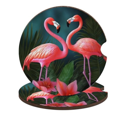 Sottobicchiere per auto assorbenti per bevande Universale portabicchieri per auto Pad fenicottero fiori sottobicchieri per bevande antiscivolo tappetino decorativo portabicchieri per auto accessori