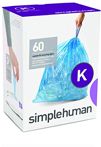 Image of simplehuman Code K Custom Fit Drawstring Trash Bags in Dispenser Packs, 30 Liter / 8 Gallon, White - 240 Liners