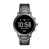 Fossil Gen 5 Carlyle Stainless Steel Touchscreen Men’s Smartwatch with Speaker, Heart Rate, GPS and Smartphone Notifications – FTW4024 , black