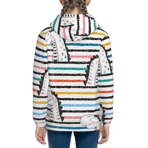 Cartoon Dinosaurs Kids Pullover Hoodies Boys Sweatshirts Girls Athletic Clothes with Pocket4