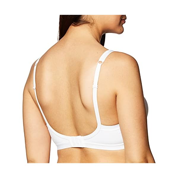 Warner's womens Blissful Benefits Underarm-smoothing With Seamless Stretch Wireless Lightly Lined Comfort Rm3911 T Shirt Bra, White, Large US