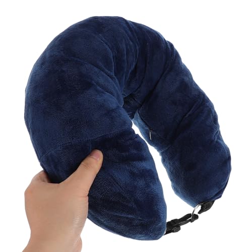 Almohada cuello ajustable algodón 91.5x17.5x0.6 cm azul miniatura 4