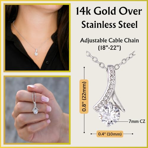 FETCH THE LOVE To My Badass Daughter Necklace - Birthday Gifts for Daughter from Dad, Mom - Meaningful Father-Daughter Jewelry with Inspirational Message Card - Perfect Graduation, Christmas Gift