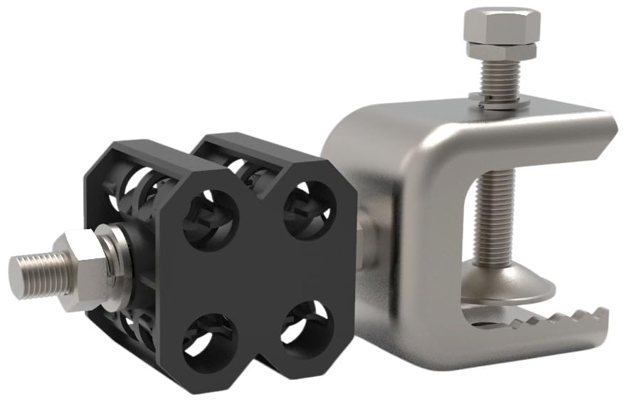 P/N: FFDH-47A-100; diámetro 4-7 mm, amplia gama de cables de un solo bloque con adaptador de ángulo de dientes, orificio de montaje: M8, Cantidad: 100 PS (100, diámetro 4-7 mm, doble pila)