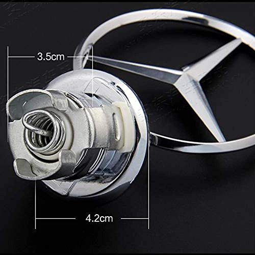 Vehicle Hood Star Emblem Badge For Mercedes Benz S Series C Series E Series W Series,Blue Laurel Wreath
