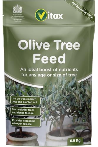 Olive Tree Feed Suitable For Borders Pots & Containers Encourages Healthy Growth Plant Food and Garden Products 900 g (Single Pack)