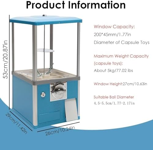 Commercial Gumball Machine - Large Capacity Vending Dispenser for Capsule Toys & Prizes, Perfect for Game Retail Stores & Businesses, Durable & Easy to Use