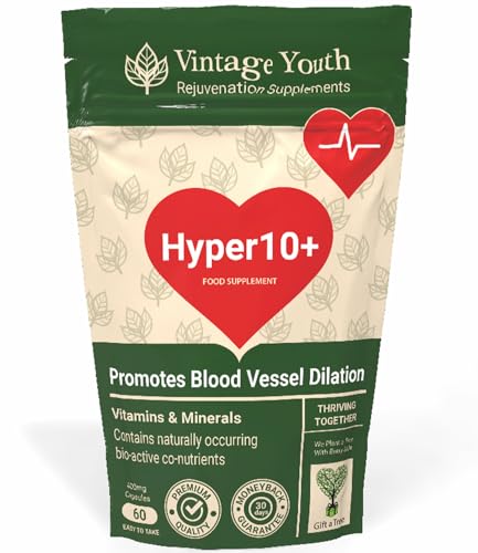 Hyper10+ Blood Pressure Support Supplement | Promotes Cardiovascu...