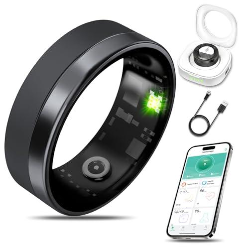Image of Smart Health Ring Fitness Tracker for Men Women, Sleep, Stress & Activity Monitoring, IP68 Waterproof, Long Lasting Battery, No Subscription Fees, Compatible with iOS & Android, Space Gray 8