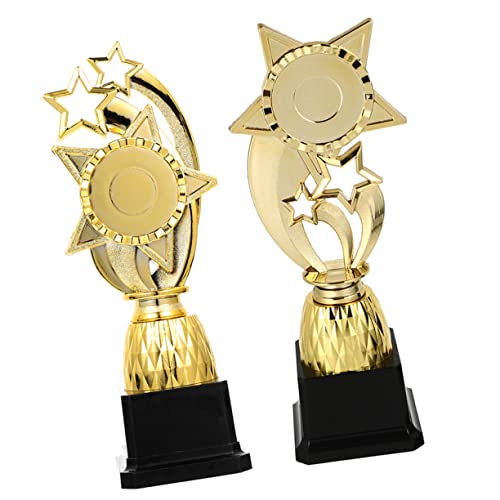 Hemoton 6 Pçs Troféu Pentagrama Decoração Sotaque Dourado Presentes Para Crianças Mini Troféu Troféu