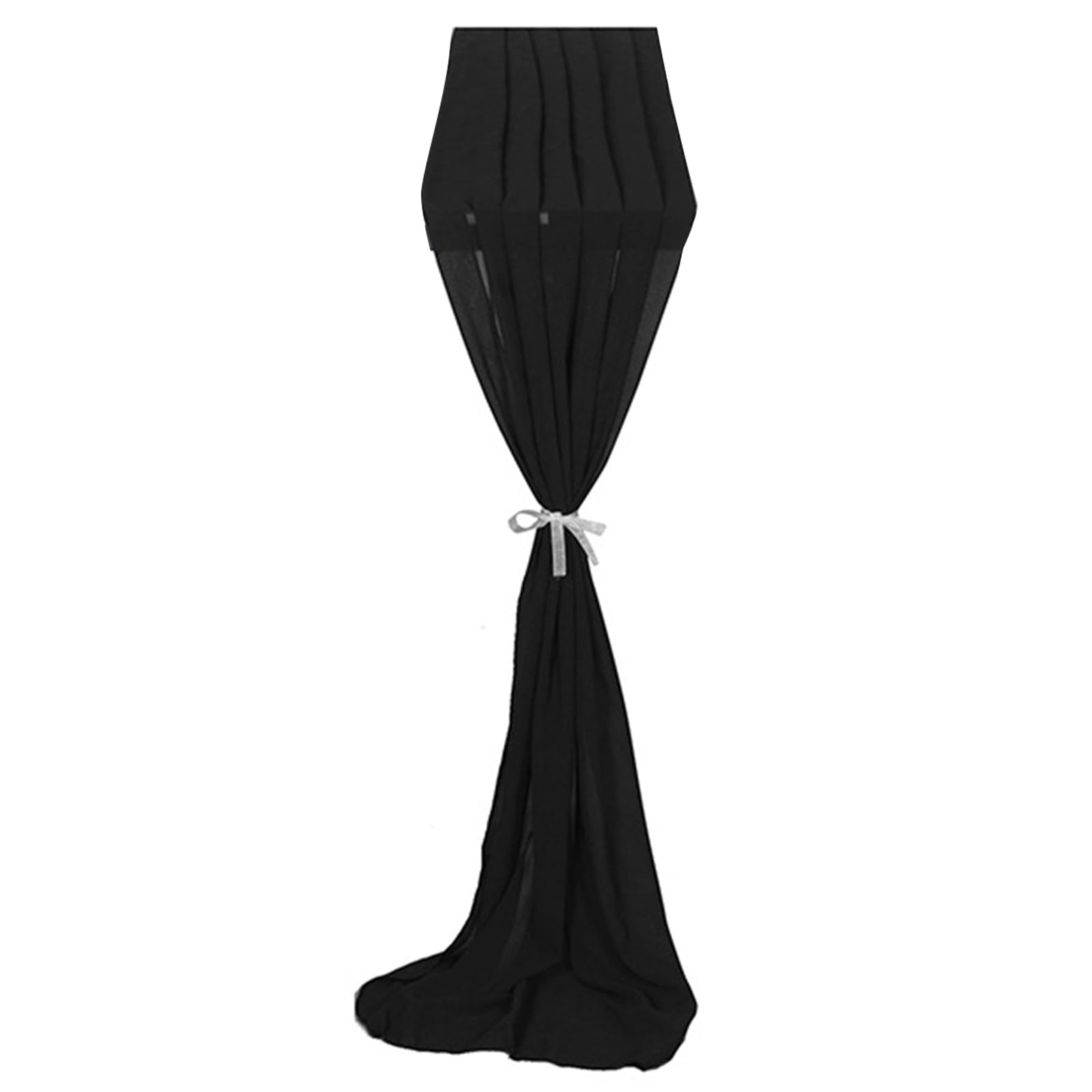 Buxuaaaa Black Cheesecloth Table Runner Long Tulle Table Runner For Wedding Party Decors For Banquets Wedding Bridal Decors Cheesecloth