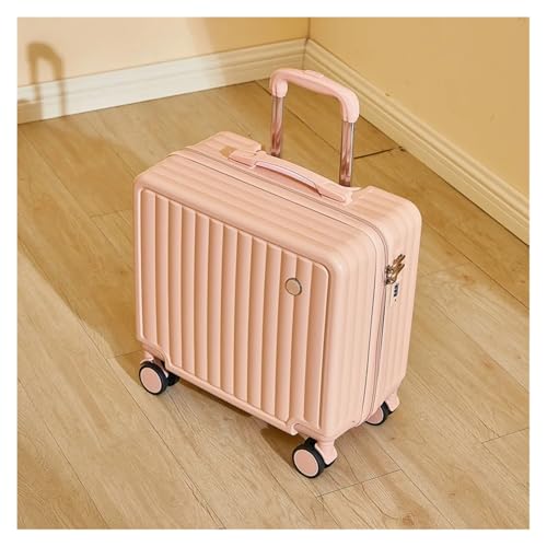 18 Inches Travel Luggage Airline Cute Suitcase Password Box Silent Wheel Lightweight Chassis Mounted Universal(WHITE)4