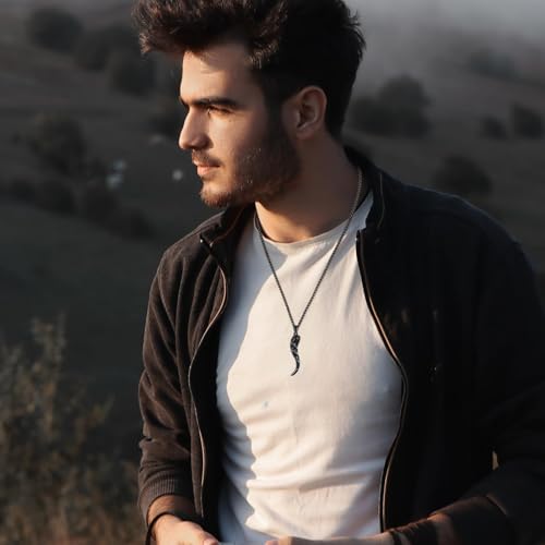 925 Sterling Silver Italian Horn Necklace Good Luck Cornicello Pendant with 22"+2" Stainless Steel Chain3