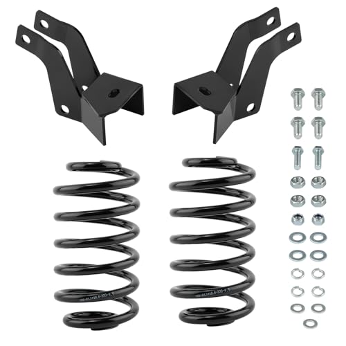 maXpeedingrods 4” Rear Lowering Springs Kit for GM SUV 2007-2014, for Chevy Tahoe/Suburban, for GMC Yukon/Yukon XL/Denali, for Cadillac Escalade, Drop Coils Kit with Shock Extenders