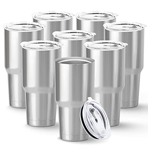 Black Friday - 40% OFF XccMe 30 oz Stainless Steel Tumbler Double Wall Vacuum with Lid Tumblers Travel Mug Coffee Cup for Home Office Outdoor Works Great for Ice Drinks and Hot Beverage(Silver 8 Pack) Best Deal Product XccMe 30 oz Stainless Steel Tumbler Double Wall Vacuum with Lid Tumblers Travel Mug Coffee Cup for Home Office Outdoor Works Great for Ice Drinks and Hot Beverage(Silver 8 Pack)