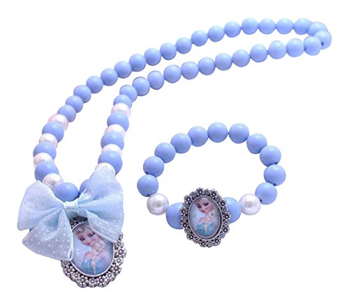 El Regalo Girls Kids Princess Beads Necklace & Bracelet Jewelry Set | Kids Jewelry Set