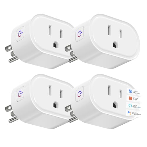 Smart Plug 10A, WiFi Bluetooth Outlets with Energy Monitoring, AP...
