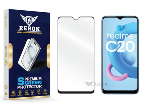 Image of Gorilla Tempered Glass Screen Protector Compatible with Realme C20 [Pack of 1] | Edge-to-Edge, Bubble-Free, Case Friendly, Easy Installation Kit