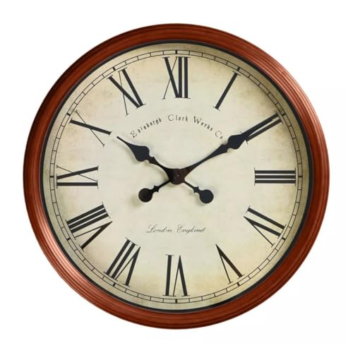 Rel&oacute;gio De Parede Romano 50cm Redondo Moderno Premium